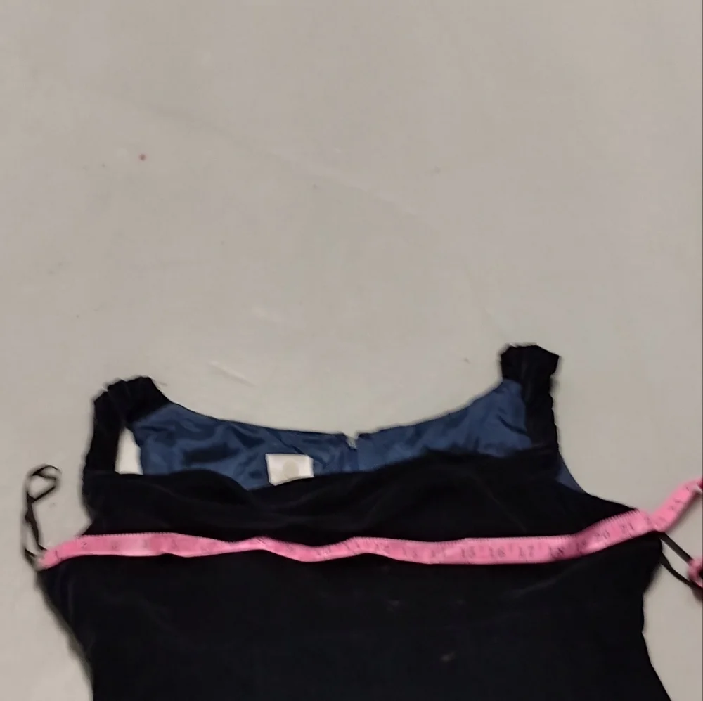 Vintage 1990s Cowl Neck Blue Velvet Dress